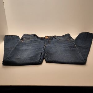 Democracy Women's Jeans "Ab" Solution Skinny Leg Slight Distress 8 Dark Blue